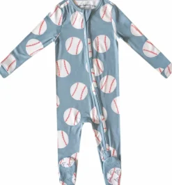 Copper Pearl Zip-up Footie, Slugger (12-18M)