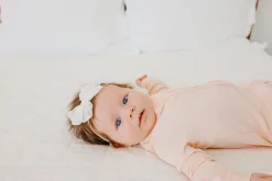 Copper Pearl Zip-up Footie - Blush (0-3M)