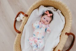 Copper Pearl Zip-up Footie - Bloom (3-6M)
