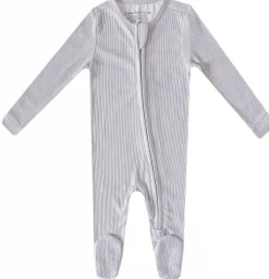 Copper Pearl Zip-up Footie - Ash (12-18M)