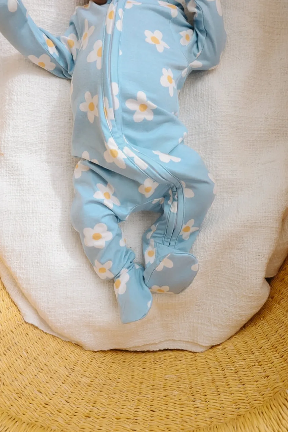 Copper Pearl Zip-up Footie, Della (0-3M)