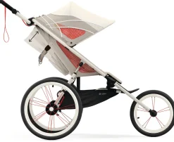 Cybex AVI Jogging Stroller Bundle - Cream/Orange Frame + Bleached Sand Seat Pack