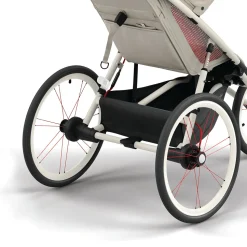 Cybex AVI Jogging Stroller Bundle - Cream/Orange Frame + Bleached Sand Seat Pack