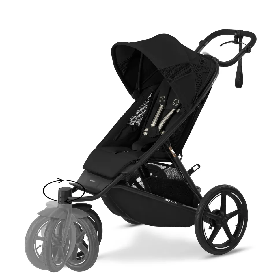 Cybex Avi Spin Jogging Stroller - Moon Black