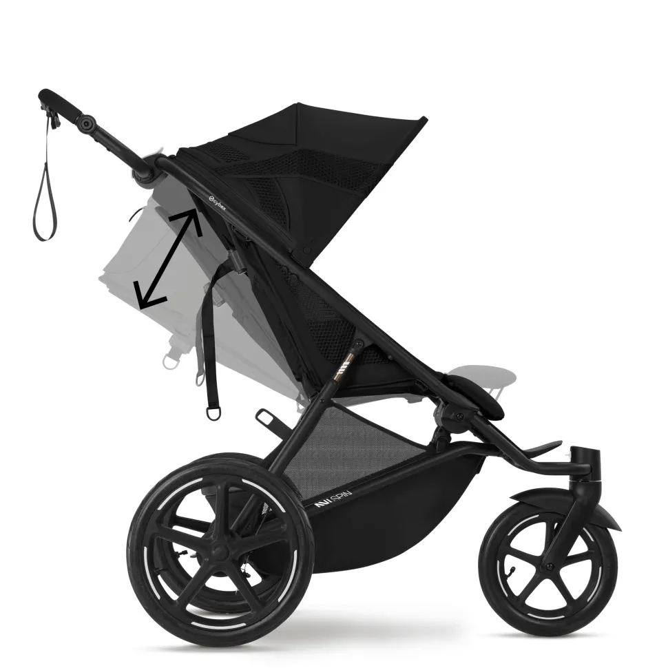 Cybex Avi Spin Jogging Stroller - Moon Black
