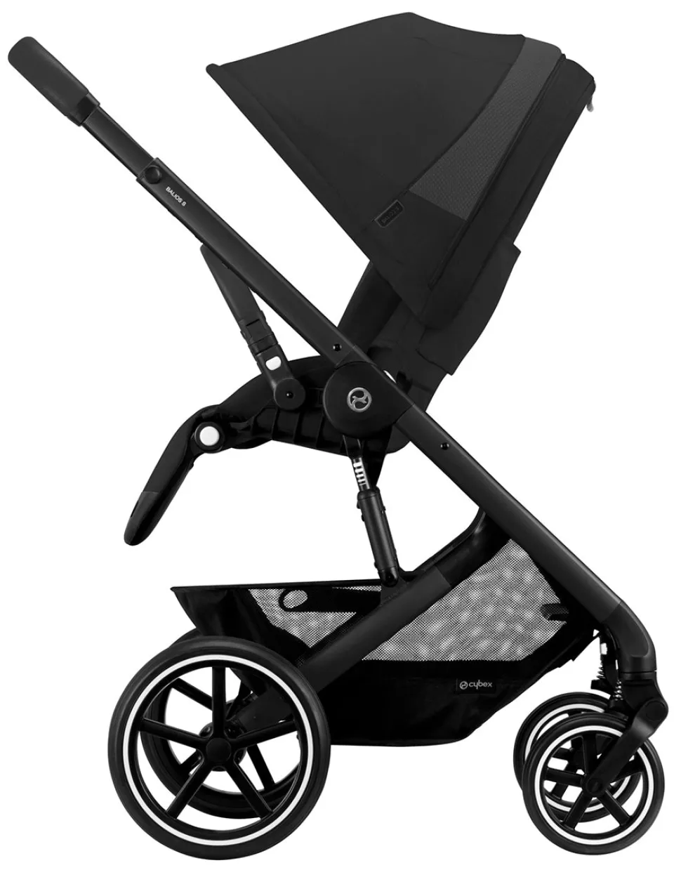 Cybex Balios S Lux Full Size Stroller + Cot S Bassinet Bundle (One Box) - All Black