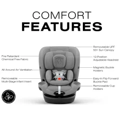 Cybex Callisto G 360 Rotating All-in-One Convertible Car Seat - Stone Grey