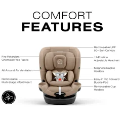 Cybex Callisto G 360 Rotating All-in-One Convertible Car Seat - Almond Beige