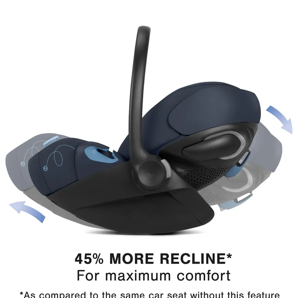 Cybex Cloud G Basic Comfort Extend Reclining Infant Car Seat with Anti-Rebound Bar - Ocean Blue