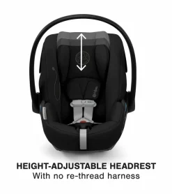 Cybex COYA Compact Stroller + Cloud G Lux SensorSafe Travel System Bundle - Rose Gold / Sepia Black / Moon Black