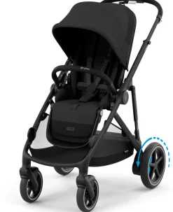 Cybex eGazelle S Electronic Assist Stroller - Black Frame / Moon Black