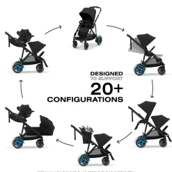 Cybex eGazelle S Electronic Assist Stroller - Black Frame / Moon Black