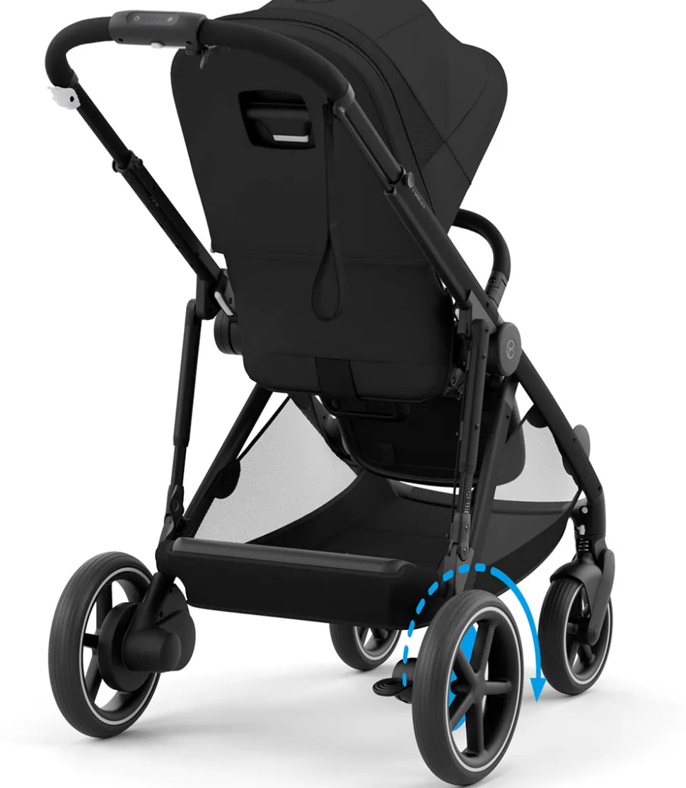 Cybex eGazelle S Electronic Assist Stroller - Black Frame / Moon Black