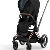 Cybex ePriam 2 Electronic Assist Stroller (One Box) - Rose Gold / Brown / Deep Black