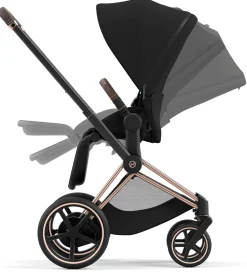Cybex ePriam 2 Electronic Assist Stroller (One Box) - Rose Gold / Brown / Deep Black