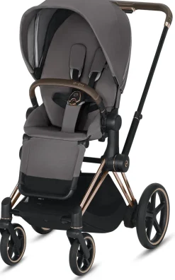 Cybex ePriam Electronic Assist Stroller - Rose Gold/Manhattan Grey