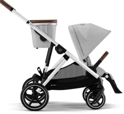 Cybex Gazelle S Single-to-Double Stroller - Silver Frame / Lava Grey