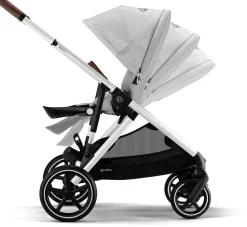 Cybex Gazelle S Single-to-Double Stroller - Silver Frame / Lava Grey