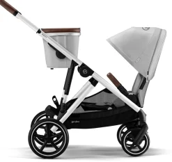 Cybex Gazelle S Single-to-Double Stroller - Silver Frame / Lava Grey