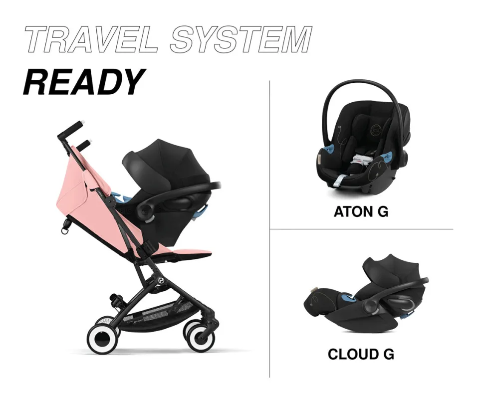 Cybex Libelle 2 Compact Stroller (with 1 Pull Harness) - Candy Pink