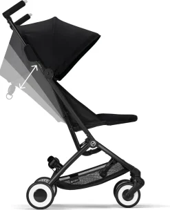 Cybex Libelle 2 Compact Stroller (WITHOUT 1 Pull Harness) - Moon Black