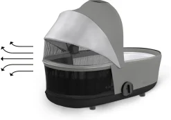 Cybex Mios 3 Lux Carry Cot - Conscious Pearl Grey