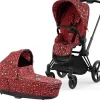 Cybex Priam 4 Complete Stroller with Lux Bassinet Bundle - Rockstar by Alec Voelkel