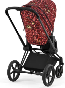 Cybex Priam 4 Complete Stroller with Lux Bassinet Bundle - Rockstar by Alec Voelkel