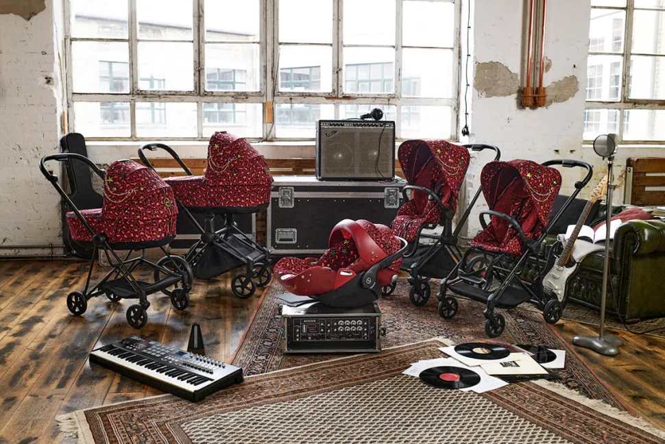 Cybex Priam 4 Complete Stroller Bundle - Rockstar by Alec Voelkel