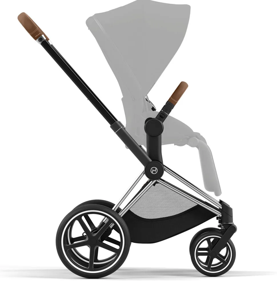 Cybex Priam 4 Stroller Frame - Chrome / Brown