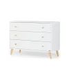 dadada Austin 3-Drawer Dresser - White / Natural