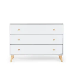 dadada Austin 3-Drawer Dresser - White / Natural