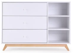 dadada Central Park 3-Drawer Dresser - White / Natural
