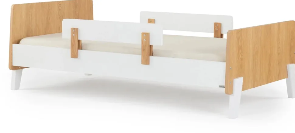 dadada Fun Bed, Twin Size - White / Red Oak (2 Boxes)