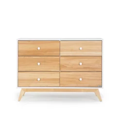 dadada Merry 6-Drawer Dresser - White / Natural