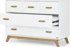 dadada Soho 5-Drawer Dresser - White / Walnut