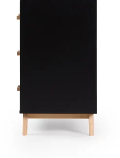 dadada Soho 5-Drawer Dresser - Black / Natural