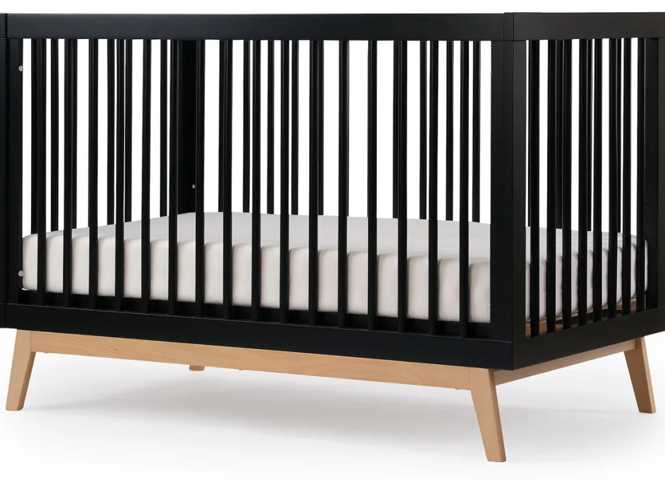 dadada Soho 3-in-1 Convertible Crib - Black / Natural