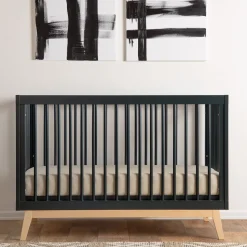 dadada Soho 3-in-1 Convertible Crib - Black / Natural