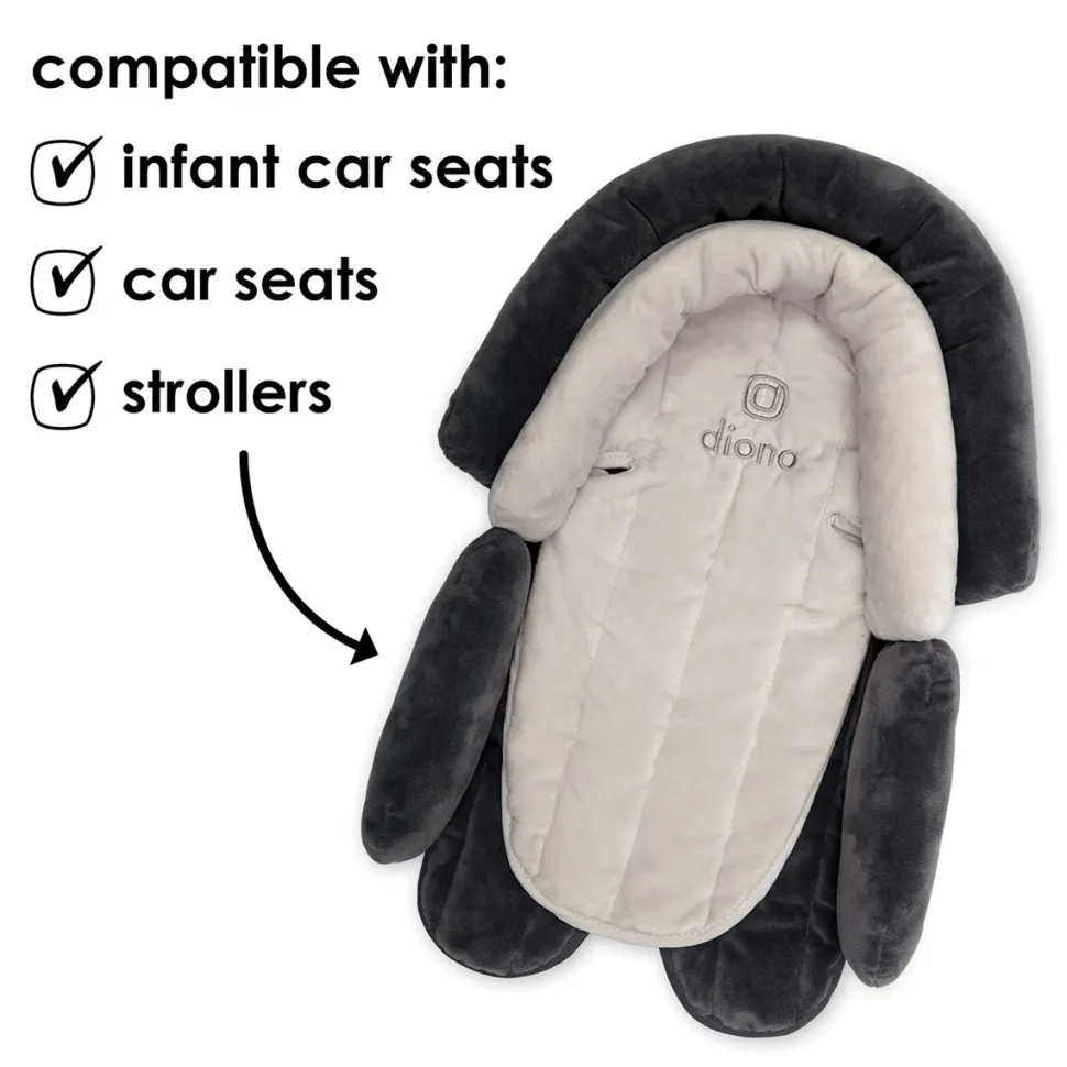 Diono Cuddle Soft, 2-in-1 Head Support, Grey/Arctic