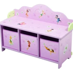 Disney TinkerBell Fairies Toy Bench with 3 Bins