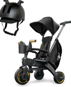Doona Liki Trike S5 + Liki Helmet Bundle - Nitro Black / Black