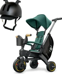 Doona Liki Trike S5 + Liki Helmet Bundle - Racing Green / Black