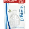 Dr. Brown's Level-1 Standard Neck Nipple, 2-Pack
