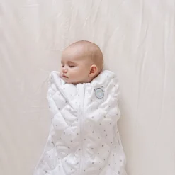 Dreamland Baby Dream Weighted Swaddle (Gen 2) - Classic Grey Stars, 0-6 months
