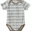 DwellStudio Cars Grey Short Sleeve Bodysuit 3-6 Mo.