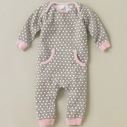DwellStudio Starburst Chocolate Playsuit 0-3 Mo.