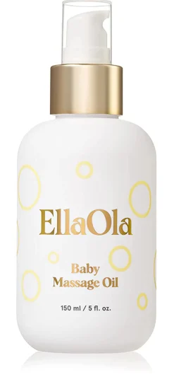 EllaOla Organic Baby Massage Oil, Fragrance Free