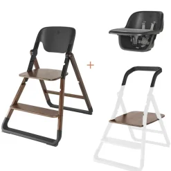 Ergobaby Evolve High Chair + Kitchen Tower Bundle - Dark Wood