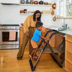 Ergobaby Evolve High Chair + Kitchen Tower Bundle - Dark Wood